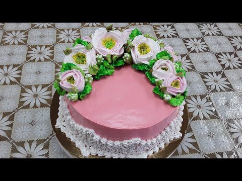 Видео: Торт для женщины с пионами