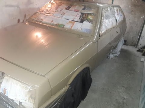 Видео: Покраска авто в гараже(подготовка к покраске,убираем потёки)часть 2