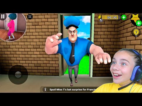 Видео: МИСС ТИ стала ПОЛИЦЕЙСКИМ Злая Учительница Scary Teacher 3D