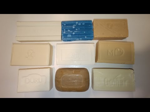 Видео: ASMR SOAP / CUTTING LAUNDRY SOAP/ Резка хозяйственного мыла💙🤍🤎