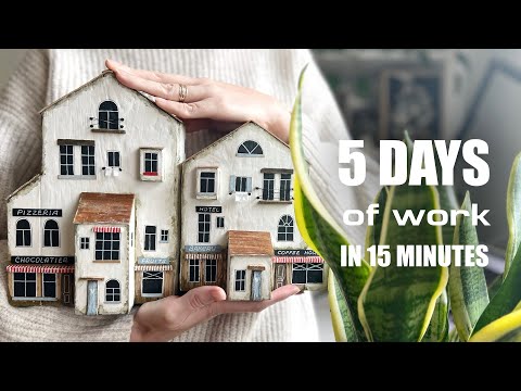Видео: Миниатюрные деревянные домики | Видеоблог студии Slow Living + расслабляющая музыка