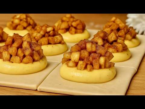 Видео: Всего несколько ингредиентов!  Яблочный десерт из слоеного теста за считанные минуты