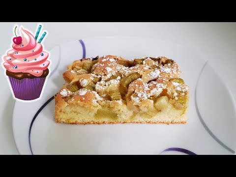 Видео: ПИРОГ ИЗ РЕВЕНЯ (с приятной кислинкой) / RHABARBER KUCHEN / RHUBARB CAKE RECIPE