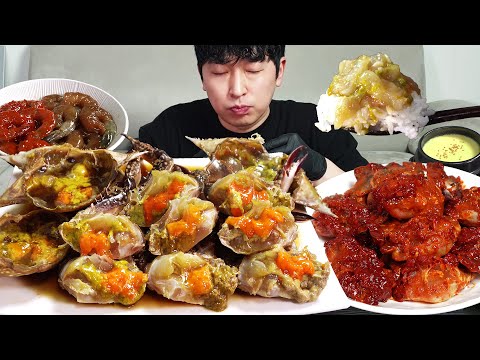 Видео: Вкусный соевый соус и приправленный краб! Креветочный соус🦀🦐 MUKBANG REALSOUND ASMR EATINGSHOW