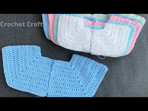 Видео: Легкая вязка крючком детская кокетка для кардигана, комбинезона, платья