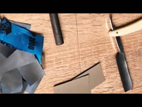 Видео: Реставрация геометрия Бритвы ножа убирание ржавчены на клинке SHELLRAZOR Silver Steel Jap Nat