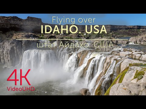 Видео: Flying over Idaho, USA & relaxing  music video in 4K [UHD] | штат Айдахо. США