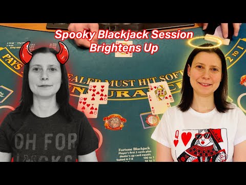 Видео: Сессия по блэкджеку на 500 долларов превращается из страшной в приятную 👻🍭😈😇
