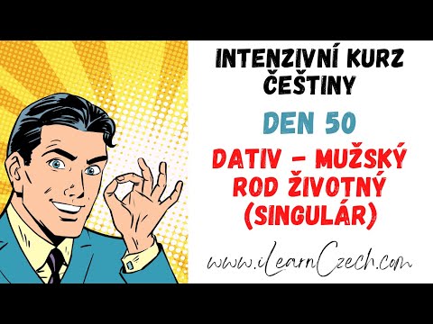 Видео: Курс чешского 50: Дательный падеж - мужской род одушевлeнный (единственное число)