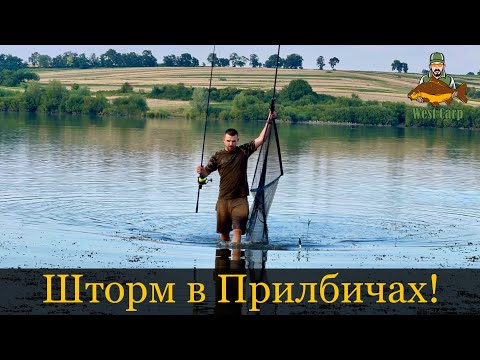 Видео: Прилбичі-шторм!Карпова рибалка на флет та класичний монтаж в негоду.