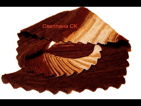 Видео: Шарф спицами Бактус  knitted scarf