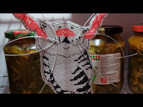 Видео: все мои вышивки на пластиковой канве