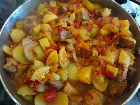 Видео: Овощное рагу из кабачков с мясом