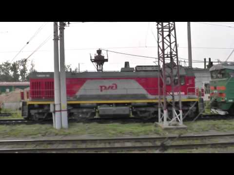 Видео: Отправление со станции Пермь-2. Мост через Каму