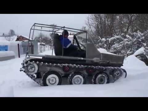 Видео: Чеховский самодельный гусеничный вездеход" Чех"