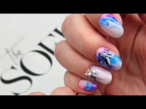 Видео: Очень необычный дизайн со стемпингом и шармами😍 Whale dreams 🐋