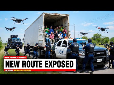 Видео: Полиция Техаса перехватила незаконный конвой вблизи границы с помощью беспилотников и авиатехники