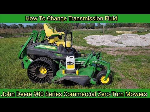 Видео: Как заменить трансмиссионную жидкость в коммерческих газонокосилках John Deere серии 900 с нулевы...