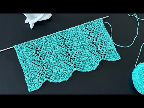 Видео: Очень легкий узор с ажурными дорожками | Мастер-класс и схема.