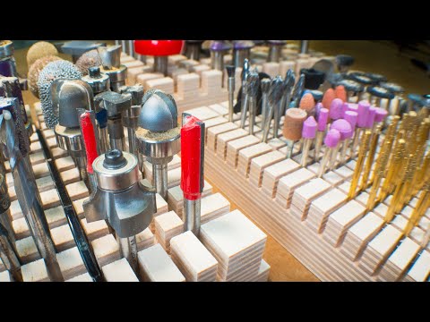 Видео: Лотки для хранения фрез Wicked Fast Router и Dremel с пазами вместо отверстий