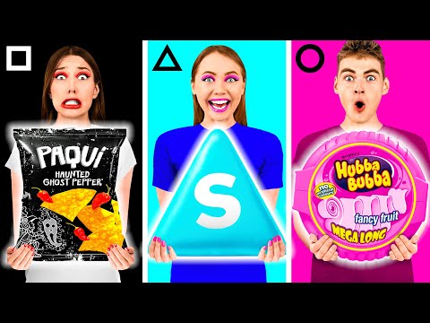 Видео: Геометрический Челлендж с Едой | Простые Кулинарные Рецепты от MeMeMe Challenge