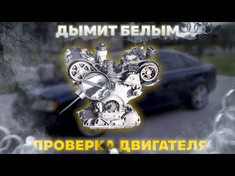 Видео: Audi A6C5 2.5 BDG дымит белым. Проверка состояния двигателя.