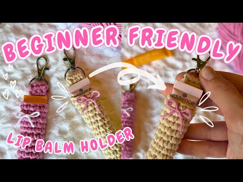 Видео: Как связать крючком держатель для бальзама для губ | Любой размер (для начинающих и лёгкий)