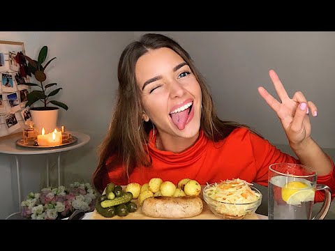Видео: ВОПРОС-ОТВЕТ⁉️ ХОЧУ ДЕТЕЙ И ЗАМУЖ 😱 || МУКБАНГ жареная картошка соленья купаты || MUKBANG