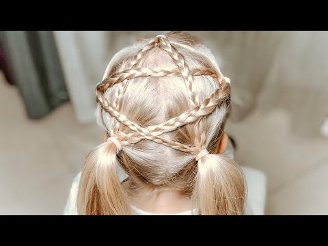 Видео: Красивая прическа для девочек в садик - Звезда - Модные прически на каждый день