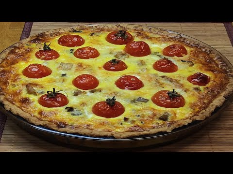 Видео: КІШ З ІНДИЧКОЮ,СИРОМ ТА ГРИБАМИ З ХРУМКИМ ПІСОЧНИМ ТІСТОМ. EASY TURKEY QUICHE RECIPE.