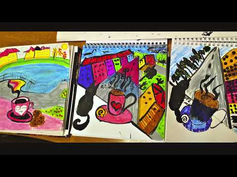 Видео: KOFE чашка кофе рисунки