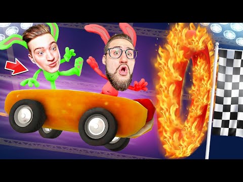 Видео: ИСТЕРИКА И СЛЕЗЫ! ОСТАНОВИТЕ НАШ СМЕХ! ХОТ-ДОГ НА КОЛЕСАХ vs КОЛЬЦО СМЕРТИ В SUPER BUNNY MAN