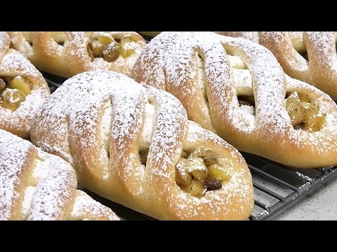 Видео: Булочки с яблоками и изюмом/ Buns with apples