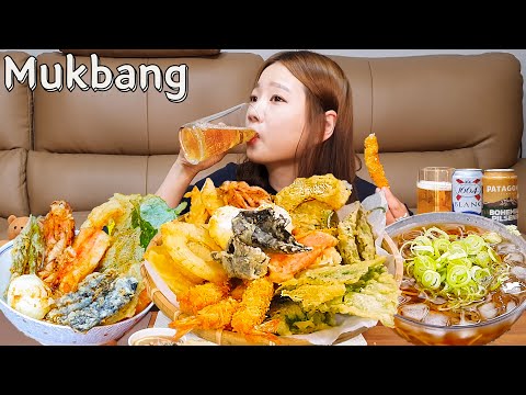 Видео: Sub)Real Mukbang- Жареный рис (кальмары, креветки, тыква ..) и соба 🍜 и пиво🍺 ASMR Korean Food