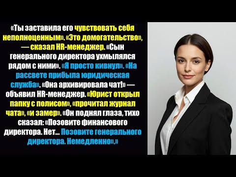 Видео: Заявление HR о домогательствах обернулось против меня: я разоблачила сына генерального директора...