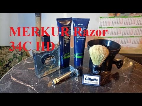 Видео: MERKUR Razor 34C HD и лезвия Gillette Platinum