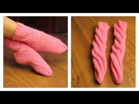 Видео: СПИРАЛЬНЫЕ НОСКИ СПИЦАМИ ♥ ПРОСТО и БЫСТРО ♥ НОСКИ без ВЫВЯЗЫВАНИЯ ПЯТКИ