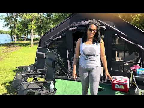 Видео: Возвращаемся в наш любимый кемпинг ⛺️ Loyd Park! Надувная палатка Coody Koala.