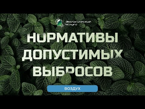 Видео: Проект нормативов допустимых выбросов (НДВ)