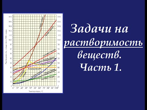 Видео: Растворимость веществ. Решение типовых задач. Часть 1.