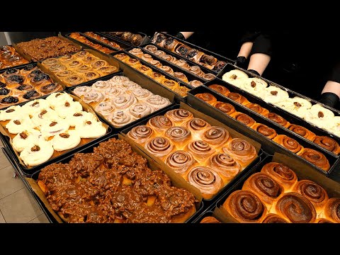 Видео: Как приготовить булочки с корицей разного вкуса - Korean Bakery