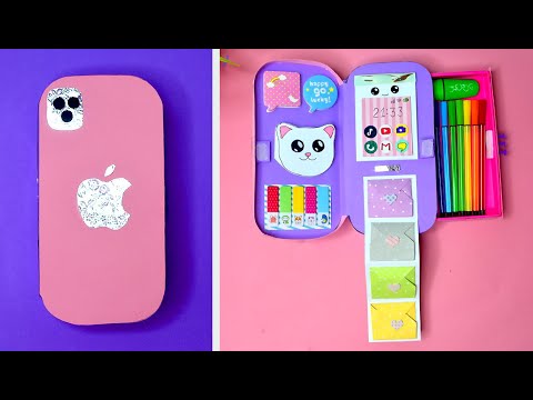 Видео: how to make а pencil box form  cardboard // diy Iphone 12 Pro Max Notebook Organizer