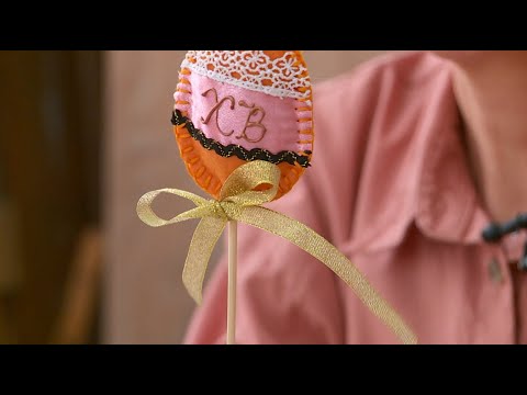 Видео: "Игры узоров" - делаем пасхальное яичко из фетра. Часть 2 (Бийское телевидение)