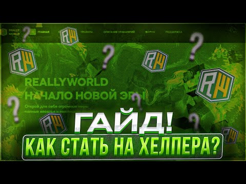 Видео: КАК ВСТАТЬ НА ДОЛЖНОСТЬ ХЕЛПЕРА НА СЕРВЕРЕ REALLYWORLD❓