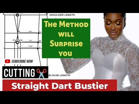 Видео: КАК СОЗДАТЬ ЧЕРТЕЖ БЮСТЬЕ С ПРЯМОЙ ВЫТАЧКОЙ (ОБНОВЛЕННЫЙ МЕТОД)