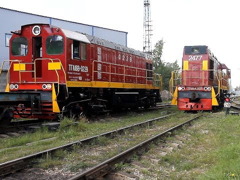 Видео: ТГМ6В-0229 и ТГМ6А-2477, Подольское ППЖТ