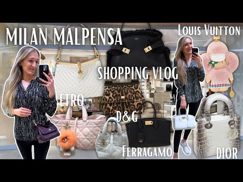 Видео: МИЛАН МАЛЬПЕНСА✈️ ШОППИНГ В АЭРОПОРТУ ВЛОГ с участием Dior, Louis Vuitton, Etro, Ferragamo, D&G |...