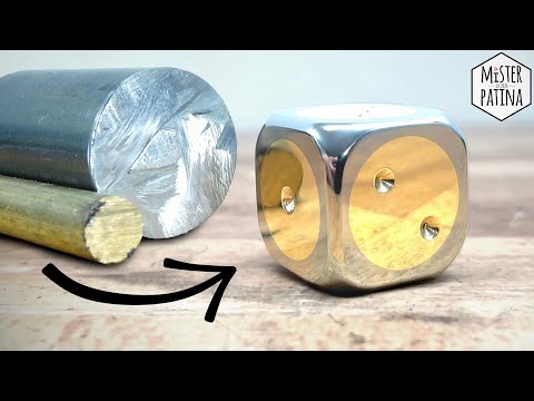 Видео: Я сделал игральную кость из остатков стали и латуни.