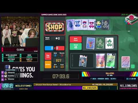 Видео: [RU] Balatro [7 Deck (Random Seed, Skips)] от @cloiss - #SGDQ2025