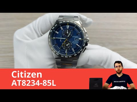 Видео: Титановый Eco-Drive с вечным календарём / Citizen AT8234-85L